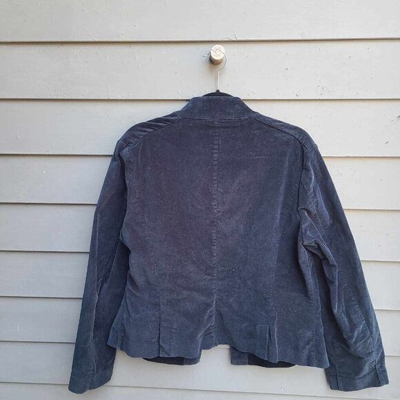 Talbots Navy Brushed Cotton Jacket see measurements - Picture 3 of 8